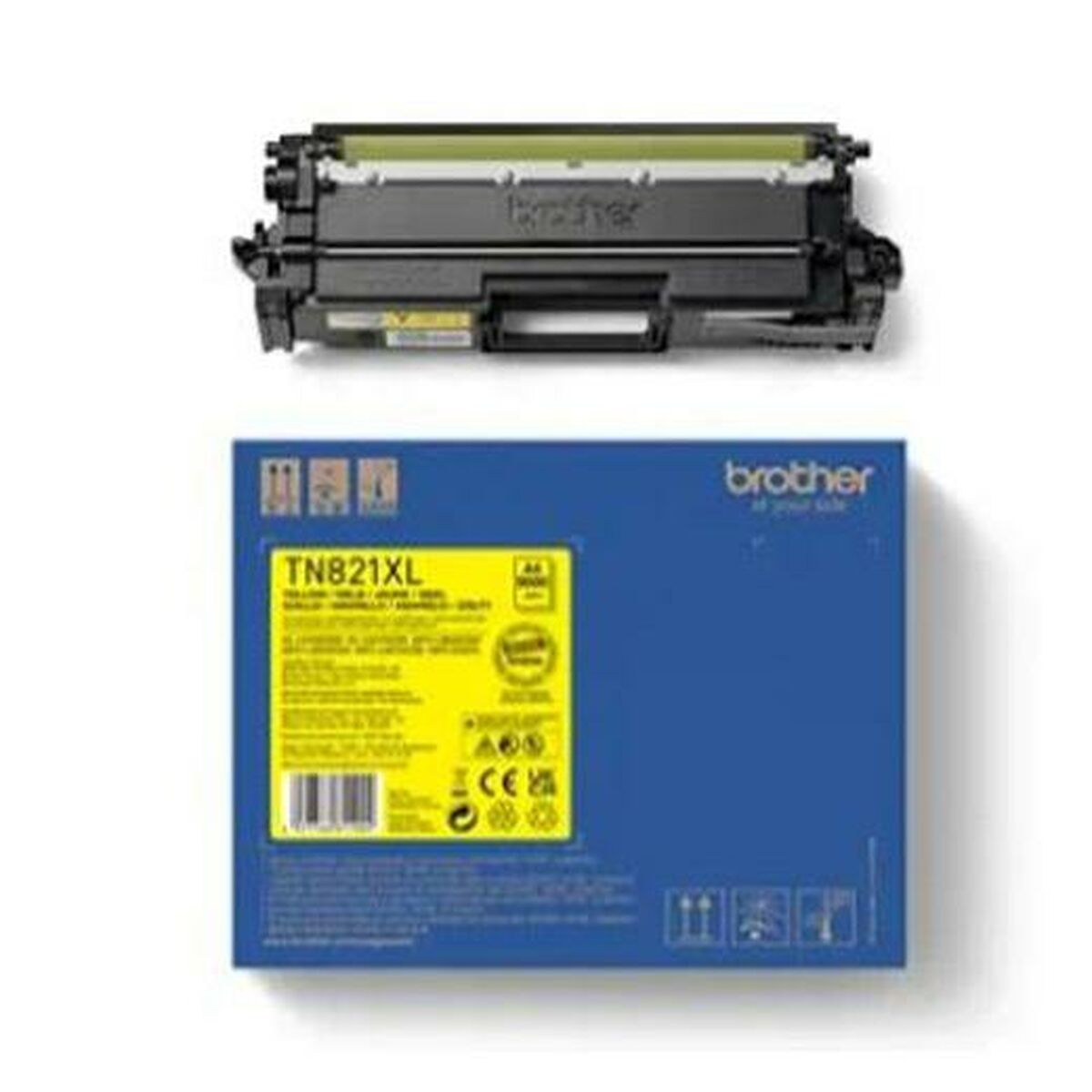 Original toner Brother TN-821XLY Gul